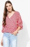 Miaminx Red Striped Blouse Women