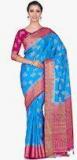 Mimosa Blue Woven Design Saree Women