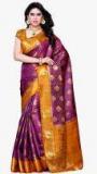 Mimosa Purple Art Silk Printed Banarasi Saree Women