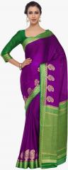 Mimosa Purple Woven Design Saree women