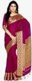 Mimosa Red Poly Crepe Embellished Banarasi Saree Women