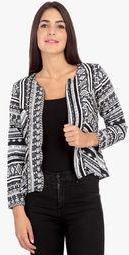 Mineral Black Printed Summer Jacket Women