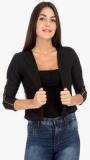 Mineral Black Solid Summer Jacket Women