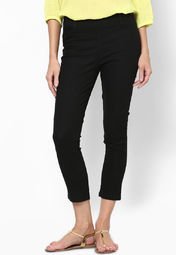 Mineral Solid Black Trouser Women