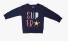 Mini Klub Navy Blue Printed Sweatshirt Girls