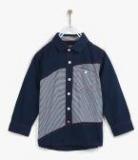 Mini Klub Navy Blue Regular Fit Casual Shirt Boys