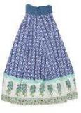 Mirage Blue Printed Flared Skirt