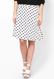 Miss Bennett Heart This! Black & White Circle Skirt Women