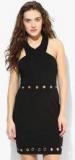 Miss Bennett London Halter Neck Eyelet Bodycon Dress Women