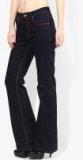 Miss Bennett London Nave Blue Solid Mid Rise Regular Fit Jeans Women