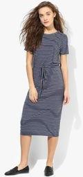 Miss Bennett London Stripe Drawstring T Shirt Midi Women