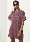 Miss Bennett Maroon Solid A Line Dress Women