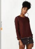 Miss Bennett Maroon Solid Top Women