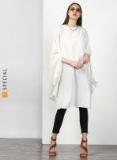 Miss Bennett Off White Solid Tunic Women