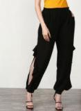 Miss Bennett Tapered Harem Pants With Pockets Featuring Side Opening With Ruffle Women