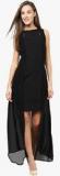 Miss Chase Black Colored Solid Asymmetric Dress women