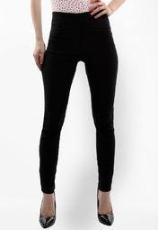 Miss Chase Black Solids Leggings Women