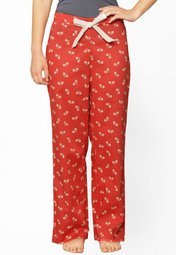 Miss Chase Red Printed Trouser Women