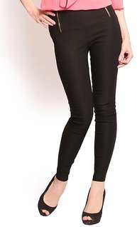 Miss Chase Solids Black Jeggings Mksp women