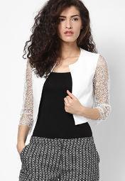 Miss Selfridge Lace Sleeve Jacket Women