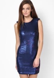 Miss Selfridge Two Tone Sequin Dress Women