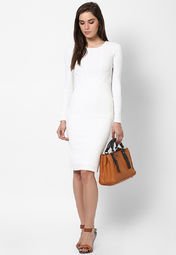 Miss Selfridge White Panel Front Bodycon Women