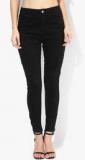 Missguided Sinner High Waisted Cargo Pocket Skinny Jeans Black women