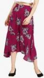 Miway Maroon Printed A Line Skirt Women