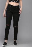 Moda Rapido Black Solid Mid Rise Slim Fit Jeans women