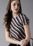 Moda Rapido Black Striped Regular Top Women