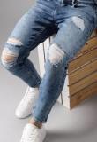 Moda Rapido Blue Mid Rise Slim Fit Jeans Men