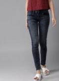 Moda Rapido Blue Skinny Fit Mid Rise Ankle Length Clean Look Stretchable Jeans women