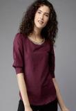 Moda Rapido Mauve Embellished Blouse Women