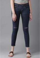 Moda Rapido Navy Blue Mid Rise Skinny Fit Jeans women