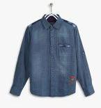 Monte Carlo Blue Regular Fit Casual Shirt Boys