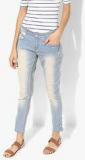 Monte Carlo Blue Washed Mid Rise Regular Jeans women