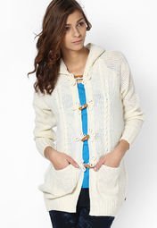 Monte Carlo Cream Full Sleeve Sweater Women