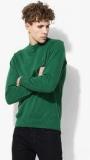 Monte Carlo Green Solid Round Neck Sweater Men