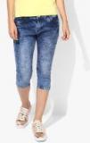 Monte Carlo Light Blue Washed Capris Women