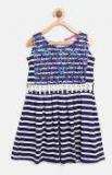 Monte Carlo Navy Blue Striped Casual Dress girls