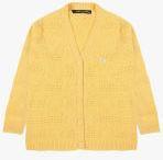 Monte Carlo Yellow Self Design Cardigan Women