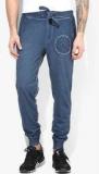 Monteil & Munero Navy Blue Solid Track Pant men