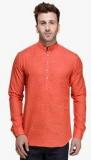 Monteil & Munero Orange Printed Kurta Men