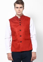 Monteil & Munero Rust Waistcoats Men