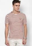 Monteil & Munero Striped Red Round Neck T Shirt Men