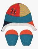 Mothercare Multicoloured Cap With A Pair Of Mittens Boys