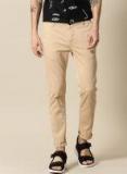 Mr Bowerbird Beige Comfortable Slim Fit Solid Chinos Men