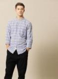 Mr Bowerbird Blue & White Checked Casual Shirt Men