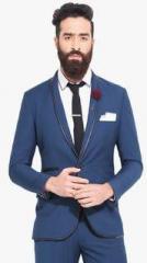 Mr Button Blue Solid Blazer men