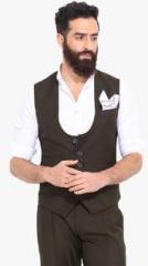 Mr Button Green Solid Waistcoat men